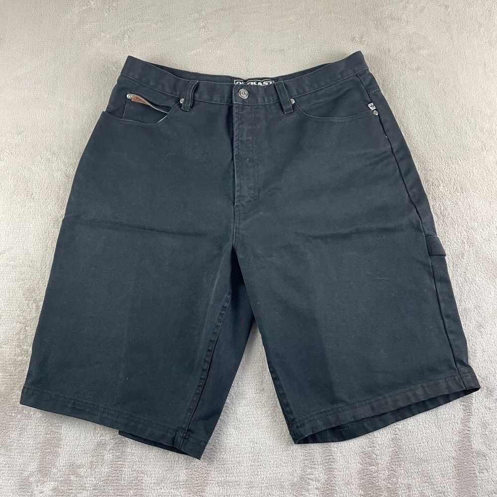 Vintage OutKast Carpenter Jean Shorts Men 34x12 (Tag 36) Black‎ Denim Hip Hop